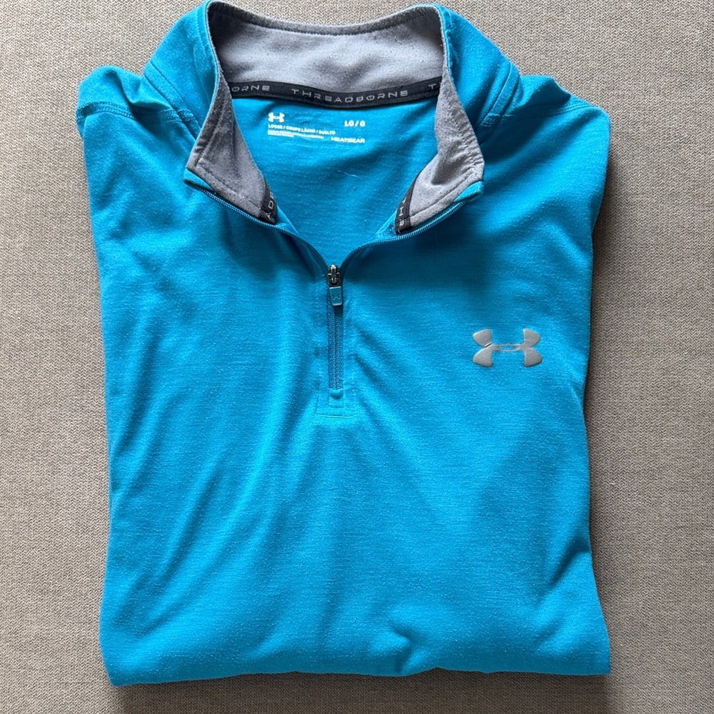 Under Armour Men’s Teal Quarter-Zip Performance Pullover